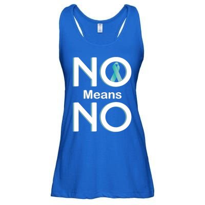 No Means No Sexual Assault Awareness Month Gift Ladies Essential Flowy Tank