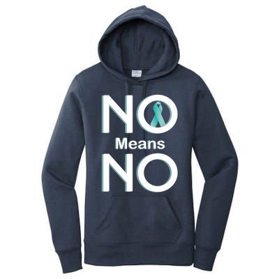 No Means No Sexual Assault Awareness Month Gift Women's Pullover Hoodie