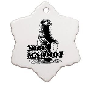 Nice Marmot Ceramic Star Ornament