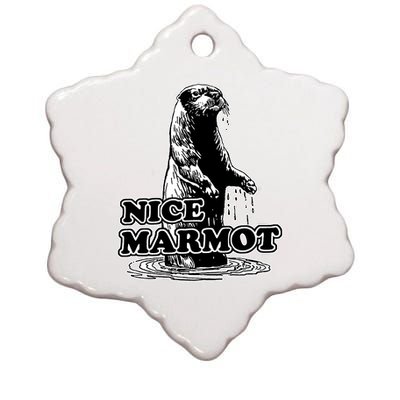 Nice Marmot Ceramic Star Ornament