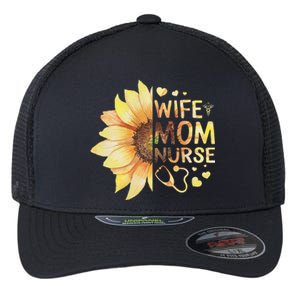 Nurse Mom Nurses Week Wife Nurse Her Mom Life Mother's Day Funny Flexfit Unipanel Trucker Cap