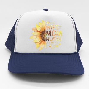 Nurse Mom Nurses Week Wife Nurse Her Mom Life Mother's Day Funny Trucker Hat