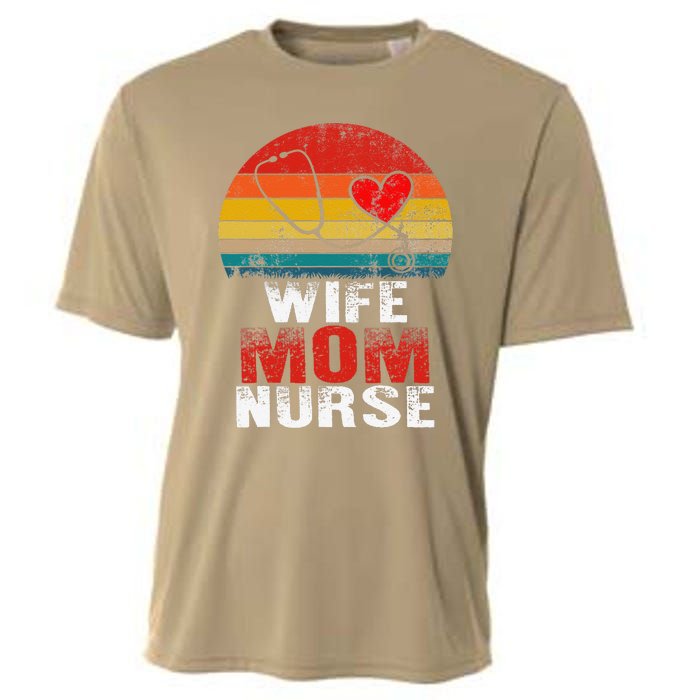 Nurse Mom Nurses Week Wife Nurse Her Mom Life Mother's Day Cooling Performance Crew T-Shirt