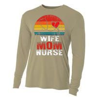 Nurse Mom Nurses Week Wife Nurse Her Mom Life Mother's Day Cooling Performance Long Sleeve Crew