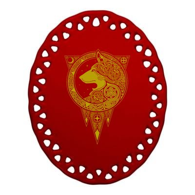 Norse Mythology Ceramic Oval Ornament