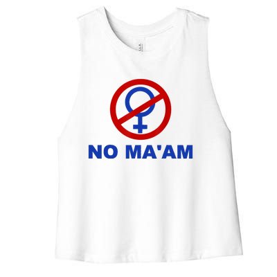 No Maam No Maam Women's Racerback Cropped Tank