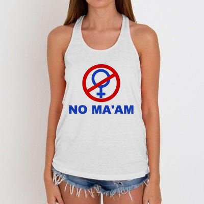 No Maam No Maam Women's Knotted Racerback Tank