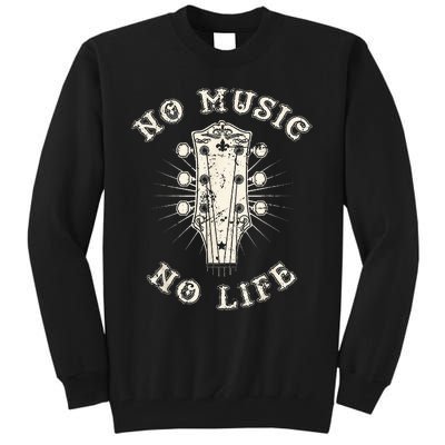 No Music No Life Music Lover Rhythm And Passion Retro Tall Sweatshirt