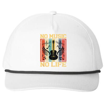 No Music No Life Musical Notes Musician Snapback Five-Panel Rope Hat