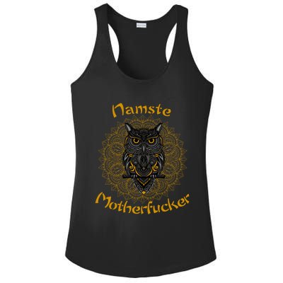 Namaste Motherfucker Owl Lotus Hand Fatima Yoga Gift Ladies PosiCharge Competitor Racerback Tank