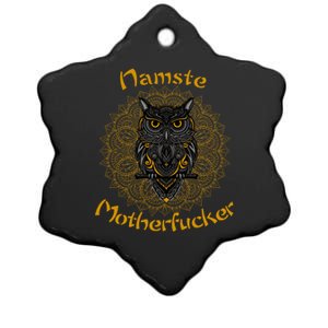 Namaste Motherfucker Owl Lotus Hand Fatima Yoga Gift Ceramic Star Ornament