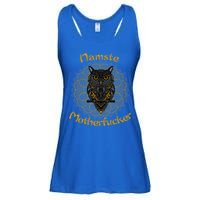 Namaste Motherfucker Owl Lotus Hand Fatima Yoga Gift Ladies Essential Flowy Tank