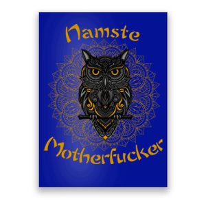 Namaste Motherfucker Owl Lotus Hand Fatima Yoga Gift Poster