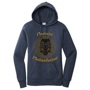 Namaste Motherfucker Owl Lotus Hand Fatima Yoga Gift Women's Pullover Hoodie