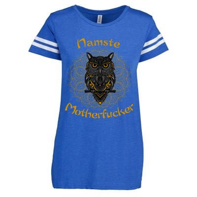 Namaste Motherfucker Owl Lotus Hand Fatima Yoga Gift Enza Ladies Jersey Football T-Shirt