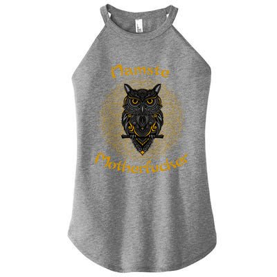 Namaste Motherfucker Owl Lotus Hand Fatima Yoga Gift Women's Perfect Tri Rocker Tank