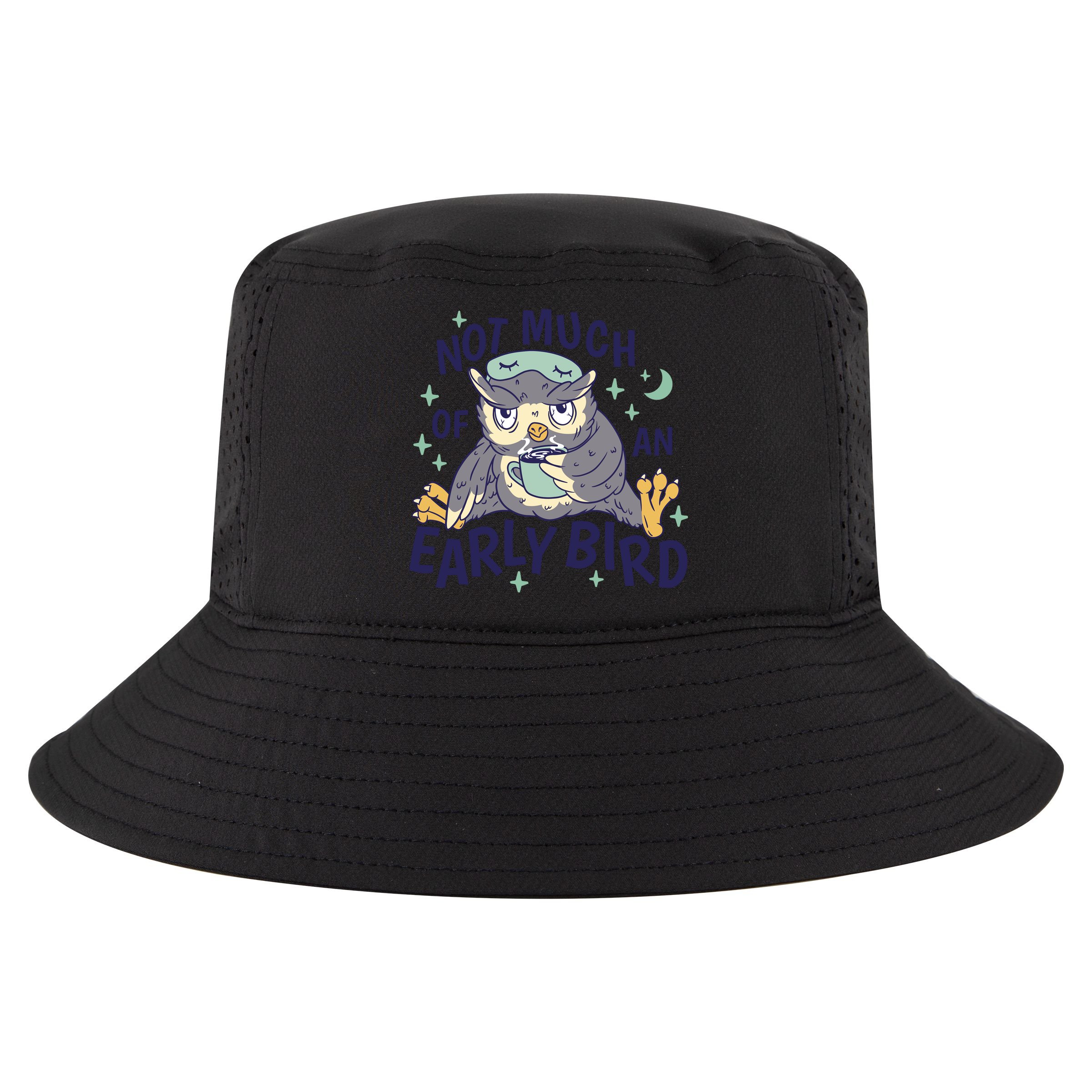 Not Much Of An Early Bird Owl Cool Comfort Performance Bucket Hat