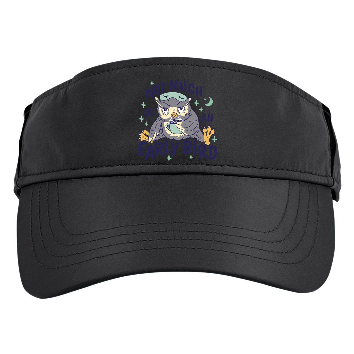 Not Much Of An Early Bird Owl Adult Drive Performance Visor