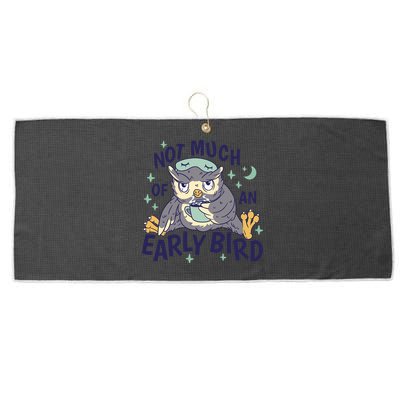 Not Much Of An Early Bird Owl Large Microfiber Waffle Golf Towel