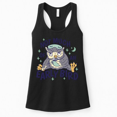 Not Much Of An Early Bird Owl Womens Tank Top