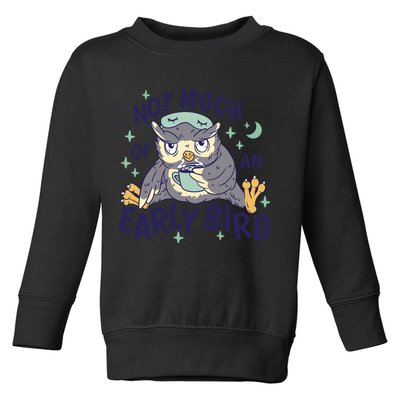 Not Much Of An Early Bird Owl Toddler Sweatshirt
