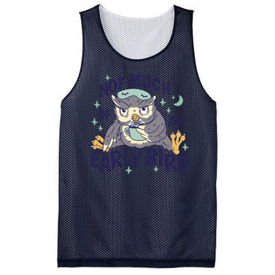 Not Much Of An Early Bird Owl Mesh Reversible Basketball Jersey Tank