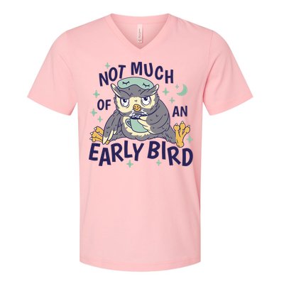 Not Much Of An Early Bird Owl V-Neck T-Shirt