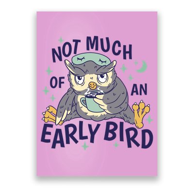 Not Much Of An Early Bird Owl Poster
