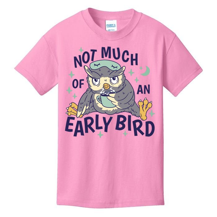 Not Much Of An Early Bird Owl Kids T-Shirt