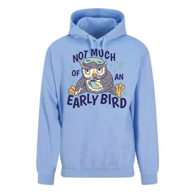 Not Much Of An Early Bird Owl Unisex Surf Hoodie