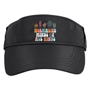 Normalize Minds Of All Kinds Groovy Retro Autism Awareness Adult Drive Performance Visor