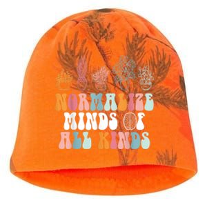 Normalize Minds Of All Kinds Groovy Retro Autism Awareness Kati - Camo Knit Beanie