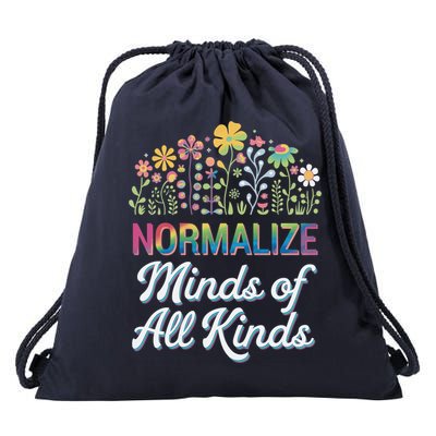 Normalize Minds Of All Kinds Autism Support Drawstring Bag