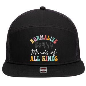 Normalize Minds Of All Kinds Autism Awereness 7 Panel Mesh Trucker Snapback Hat