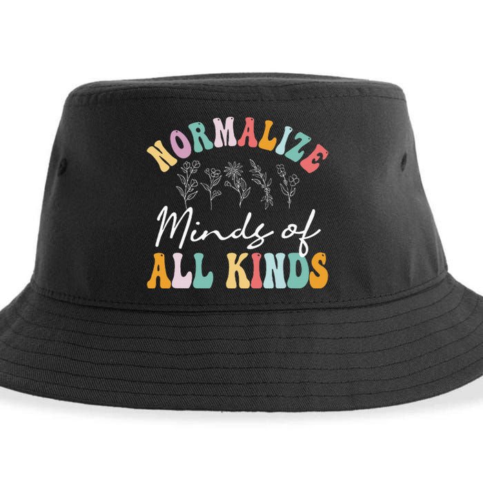 Normalize Minds Of All Kinds Autism Awereness Sustainable Bucket Hat