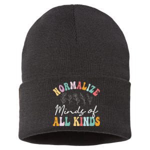 Normalize Minds Of All Kinds Autism Awereness Sustainable Knit Beanie