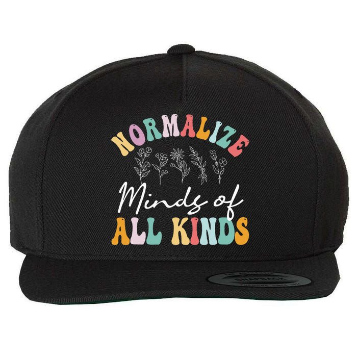 Normalize Minds Of All Kinds Autism Awereness Wool Snapback Cap