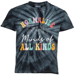 Normalize Minds Of All Kinds Autism Awereness Kids Tie-Dye T-Shirt