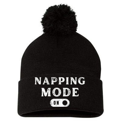 Napping Mode On Pom Pom 12in Knit Beanie