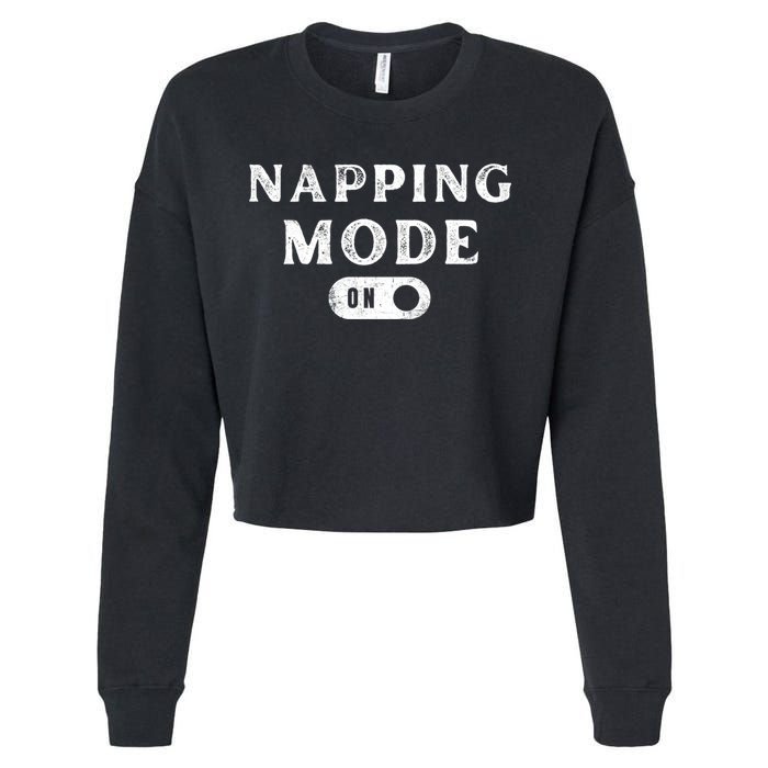 Napping Mode On Cropped Pullover Crew