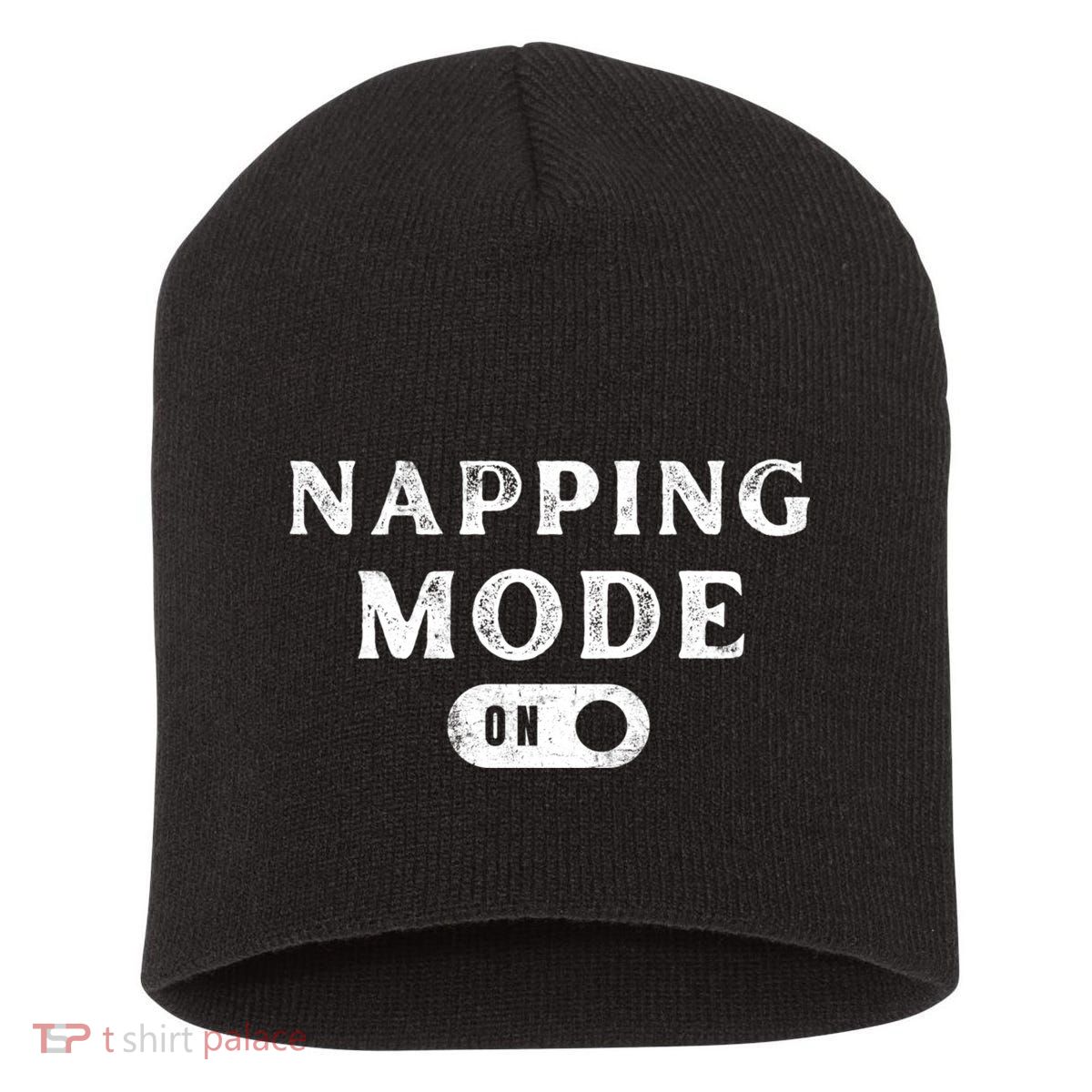 Napping Mode On Short Acrylic Beanie