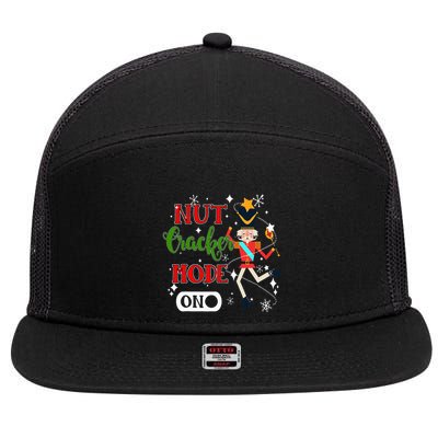 Nutcracker Mode On Nutcracker Christmas 7 Panel Mesh Trucker Snapback Hat