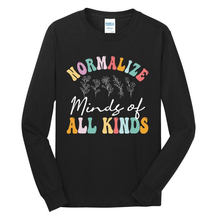 Normalize Minds of All Kinds Autism Awereness Tall Long Sleeve T-Shirt