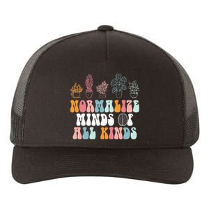 Normalize Minds Of All Kinds Groovy Retro Autism Awareness Yupoong Adult 5-Panel Trucker Hat