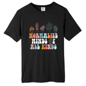 Normalize Minds Of All Kinds Groovy Retro Autism Awareness Tall Fusion ChromaSoft Performance T-Shirt