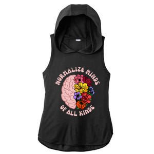 Normalize Minds Of All Kinds Autism Awareness Ladies PosiCharge Tri-Blend Wicking Draft Hoodie Tank