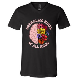 Normalize Minds Of All Kinds Autism Awareness V-Neck T-Shirt