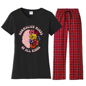 Normalize Minds Of All Kinds Autism Awareness Women's Flannel Pajama Set