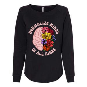 Normalize Minds Of All Kinds Autism Awareness Womens California Wash Sweatshirt