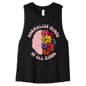 Normalize Minds Of All Kinds Autism Awareness Women's Racerback Cropped Tank